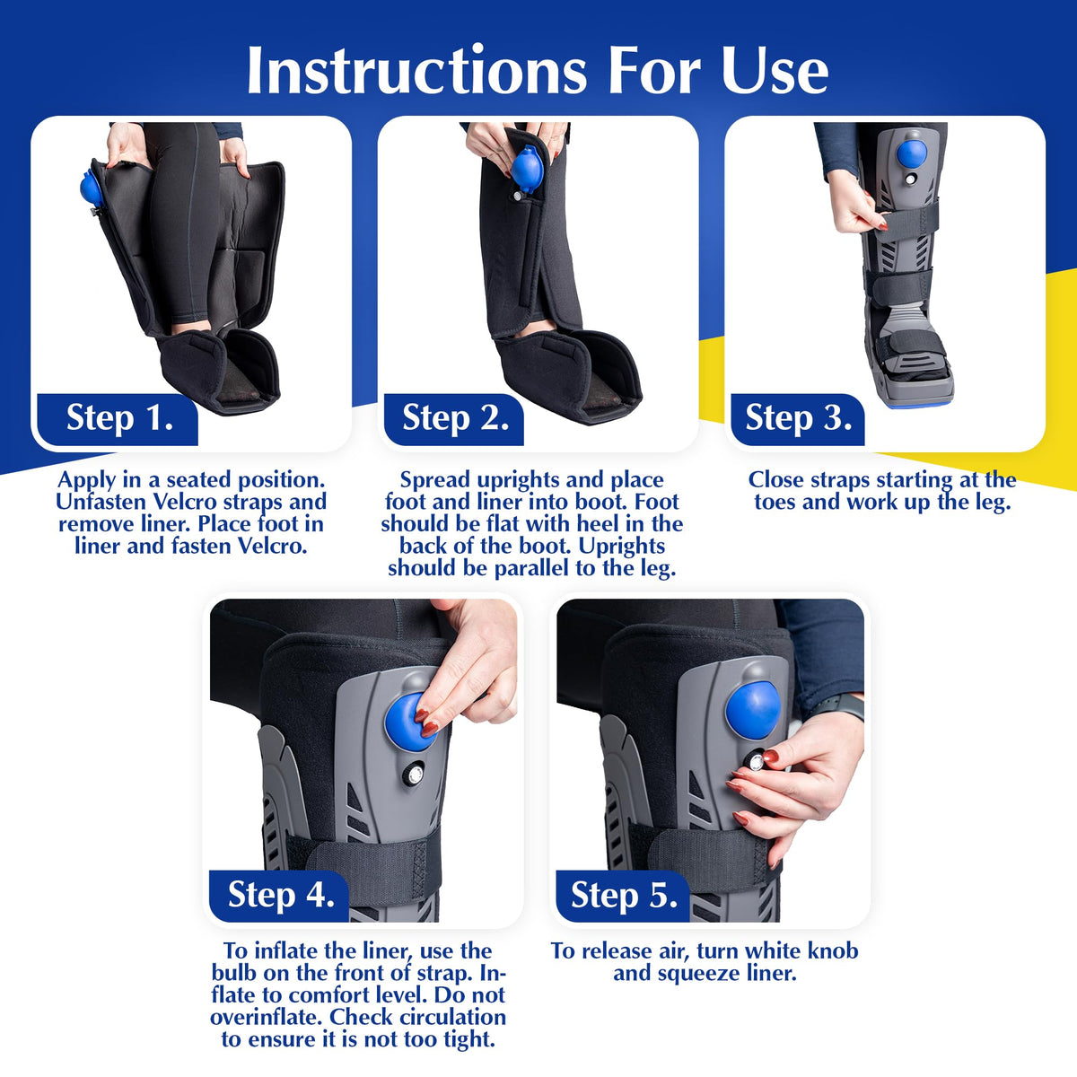 Tall Air Pump Walking Boot I4828