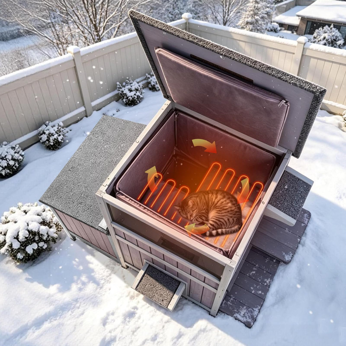 Extra Large Heated Insulated Cat House L92998