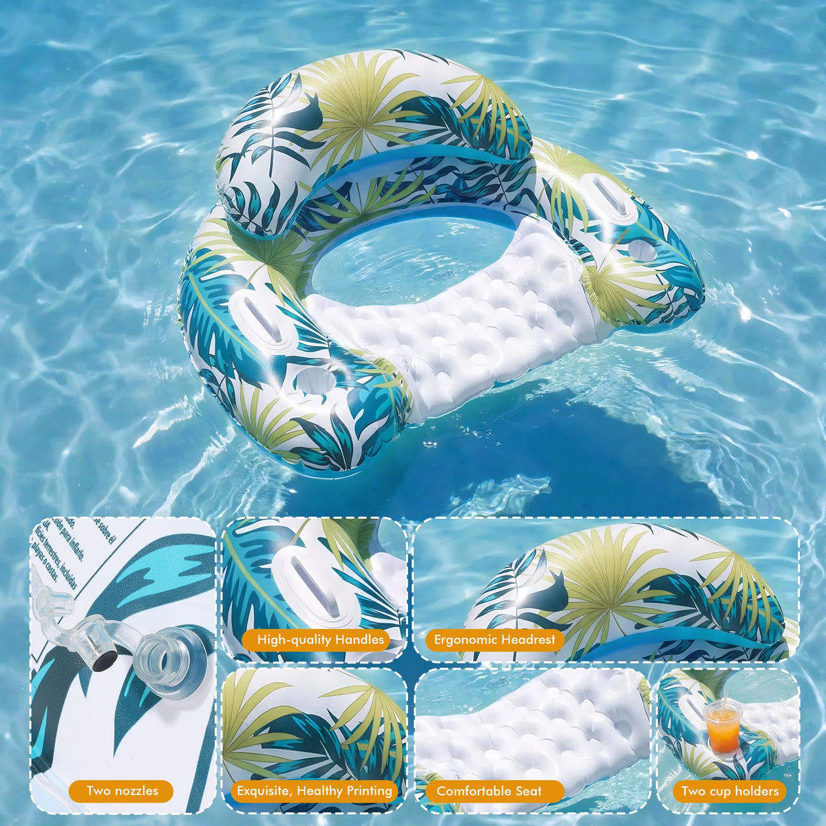 3 Pack Pool Floats Adult Multicolor W8544