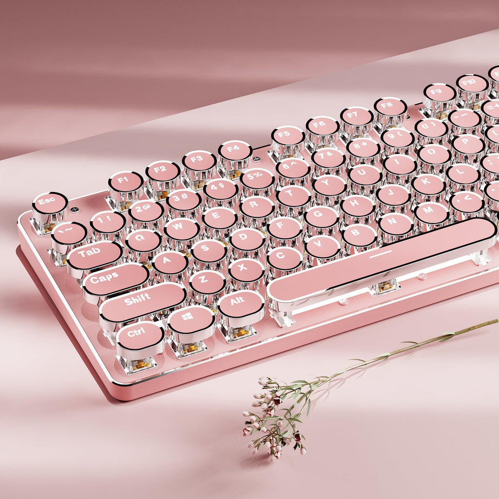 Pink Wireless Mechanical Keyboard X52012