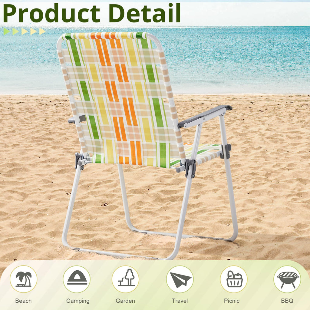 Oversized Webbed Folding Lawn Chairs 2 Pack J147
