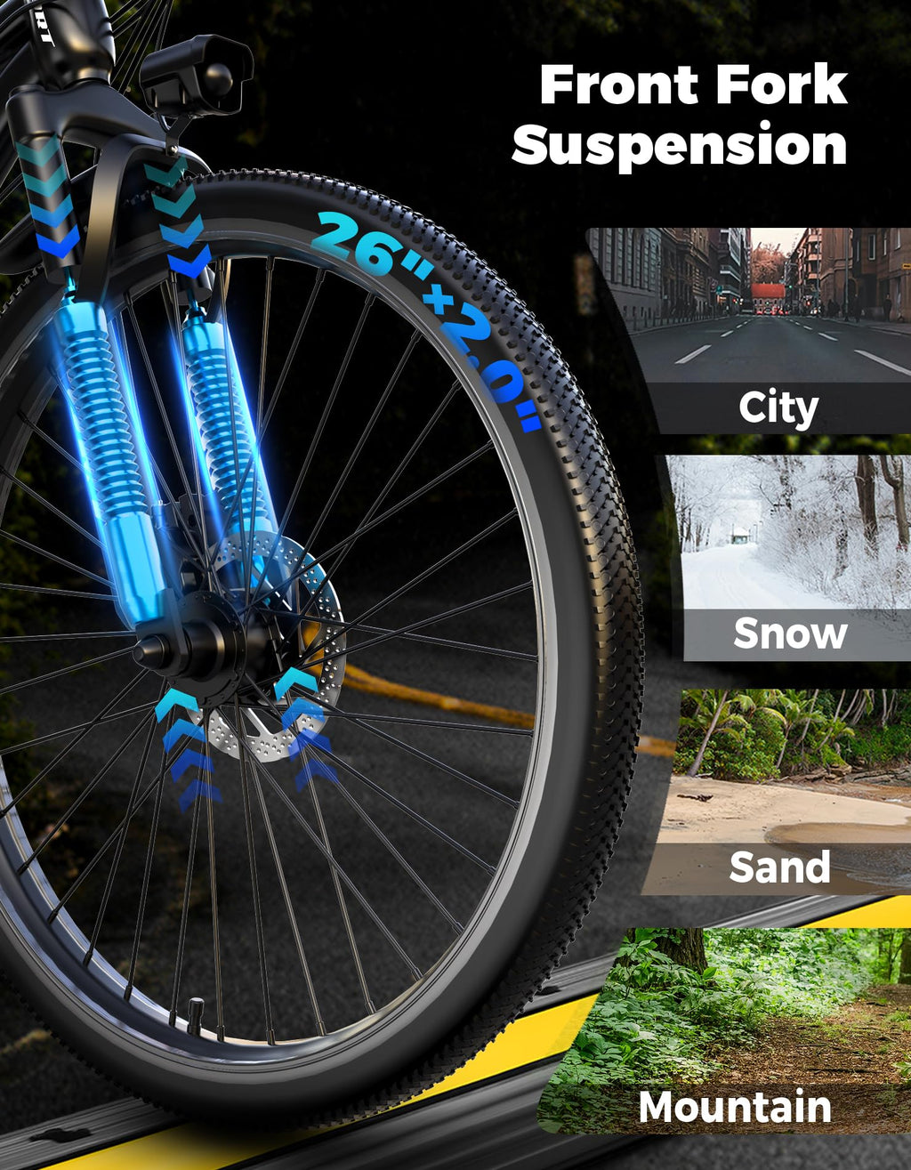 7-Speed 26" Tire Electric Bike N471