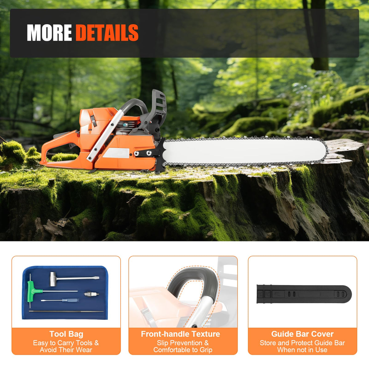 24 Inch 72cc 2 Stroke Gas Chainsaw N277023