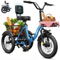 1200W Folding Electric Trike with Cargo Rack Q719068