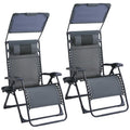 2 Pack Zero Gravity Chairs with Canopy O74066