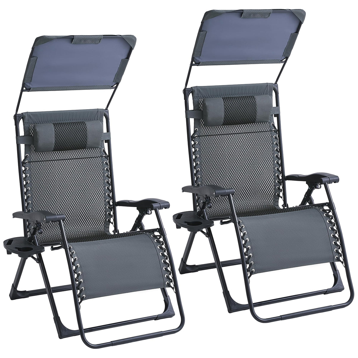 2 Pack Zero Gravity Chairs with Canopy O74066
