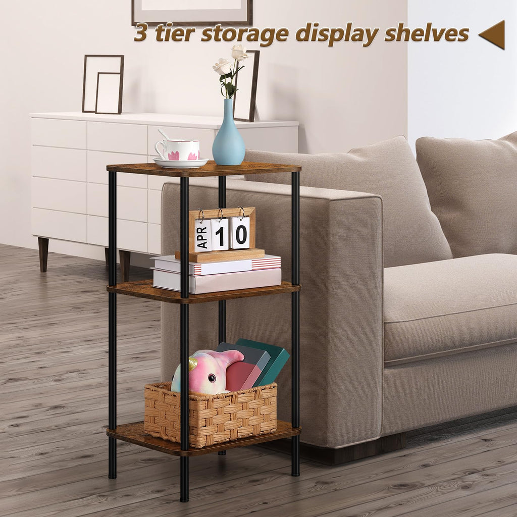 3 Tier Rustic Brown End Table Z82674