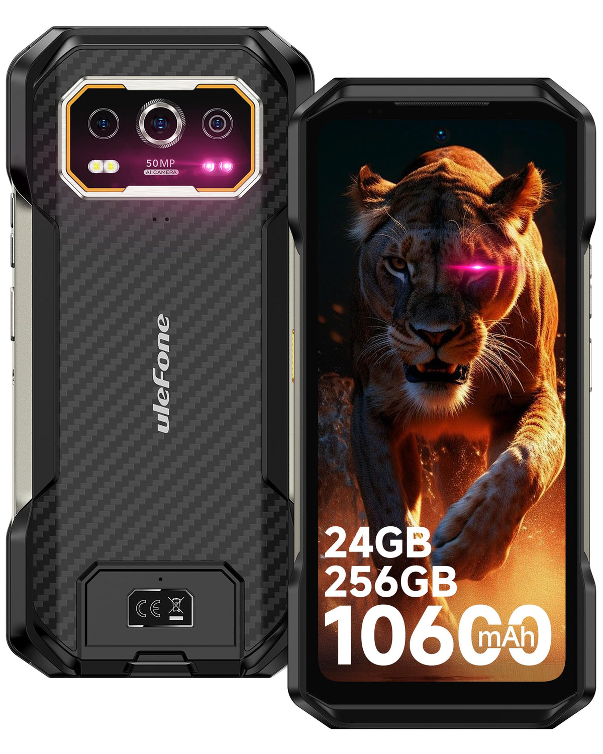 Rugged Smartphone Unlocked 64MP Night Vision 50MP Ultra-Wide Camera X774
