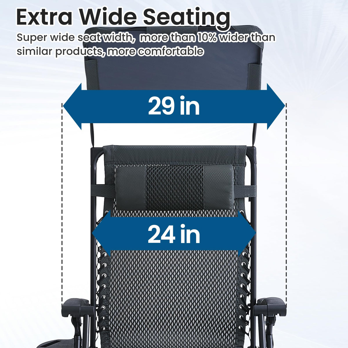 2 Pack Zero Gravity Chairs with Canopy O74066