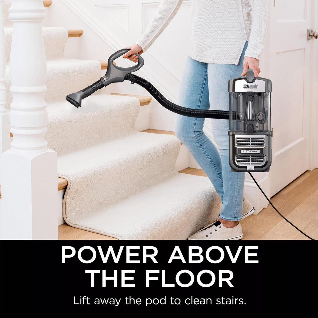 Upright Vacuum with HEPA Filter, LED Headlights, Swivel Steering, Gray V35399