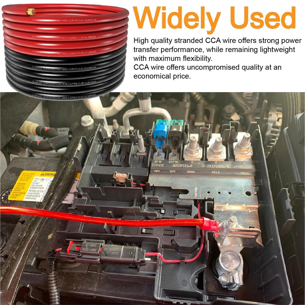 1/0 Gauge Battery Cable with Lugs H18675