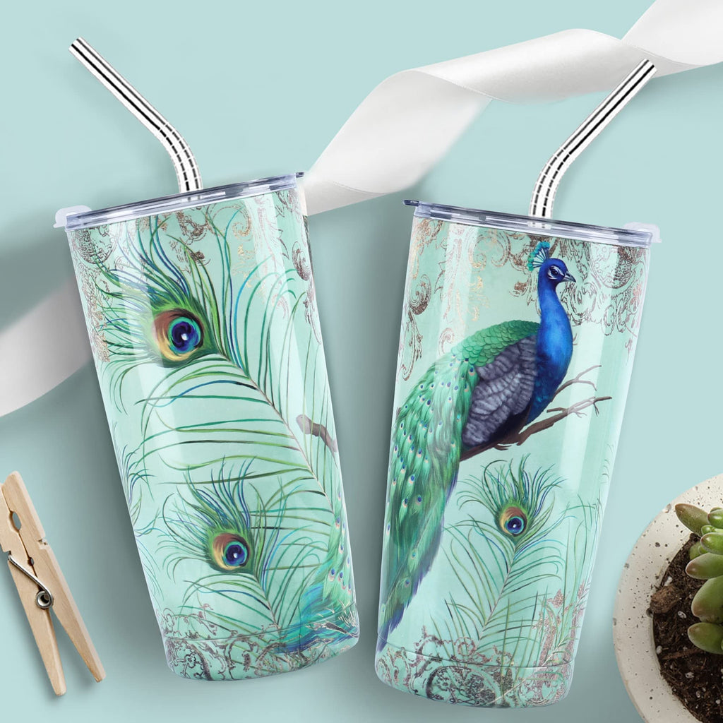 20 oz Insulated Stainless Steel Tumbler with Straw Lid K624602