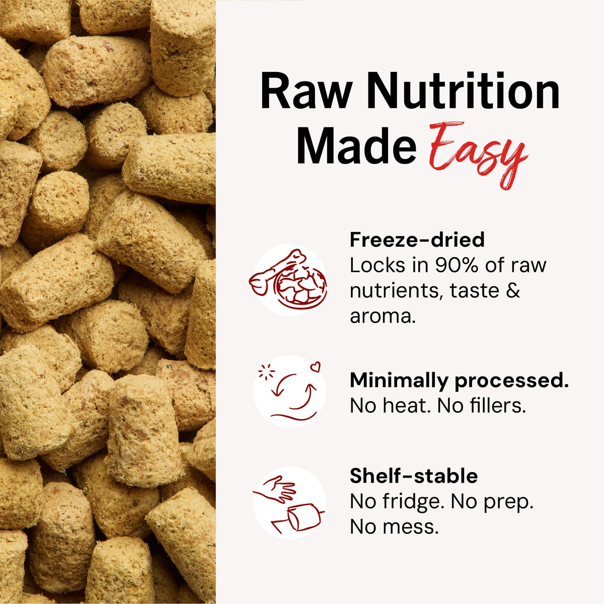 Freeze-Dried Raw Beef Dog Food Topper 8 oz G1759