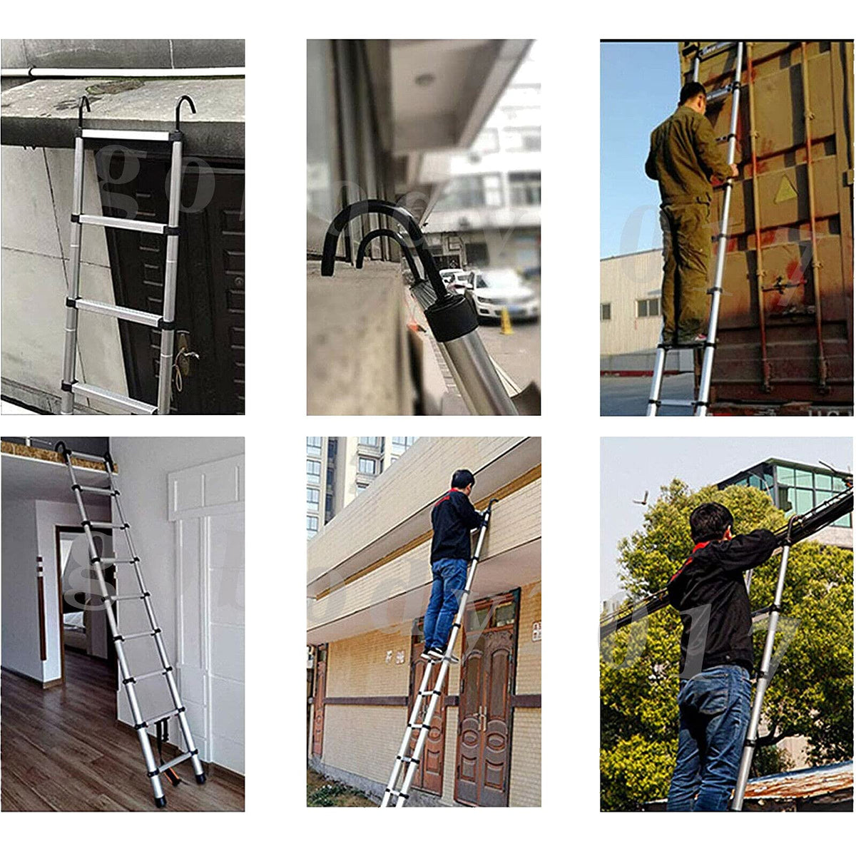 Telescoping Extension Ladder 20.34FT 330 Pound Capacity H5272