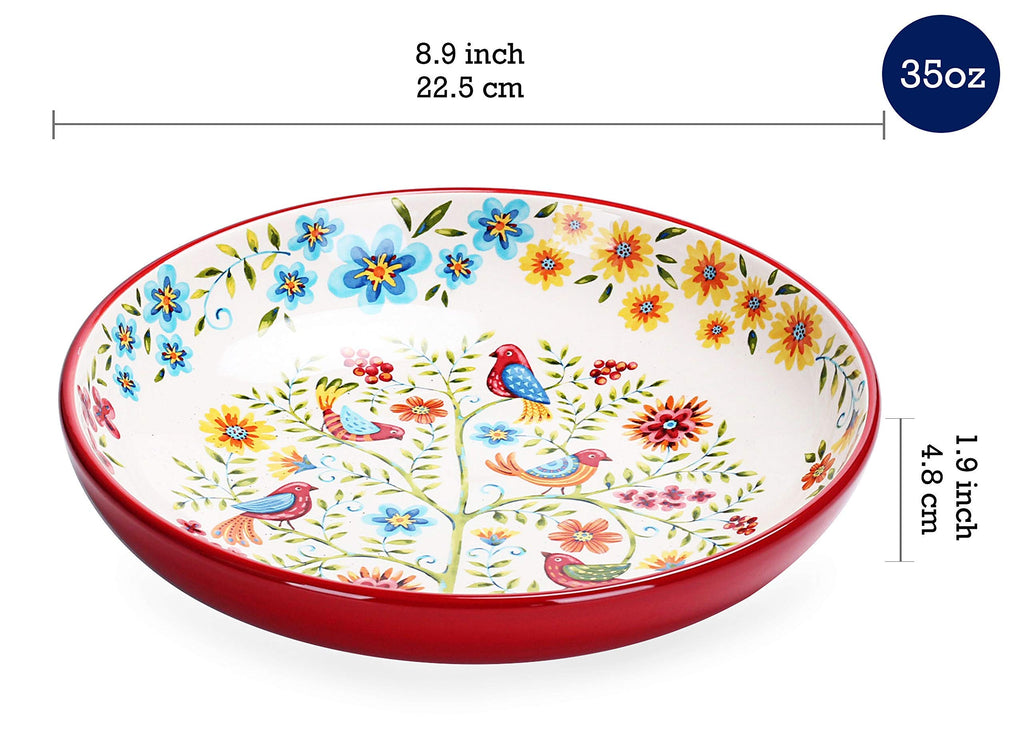 Red Ceramic 12 pcs Dinnerware Set, Service for 4 I556