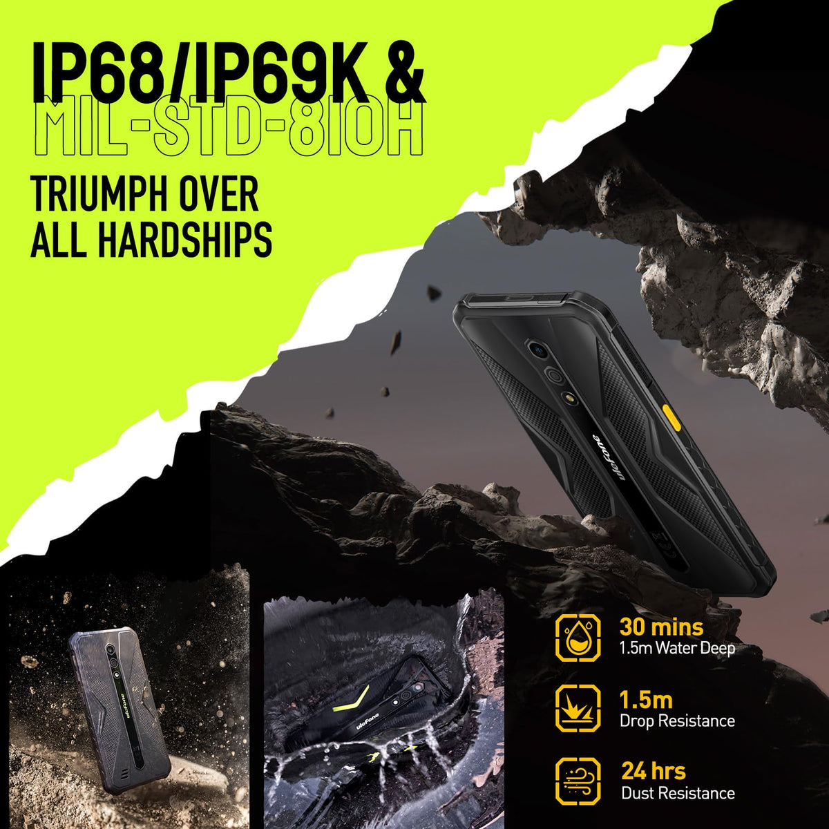 Black Rugged Smartphone K758171