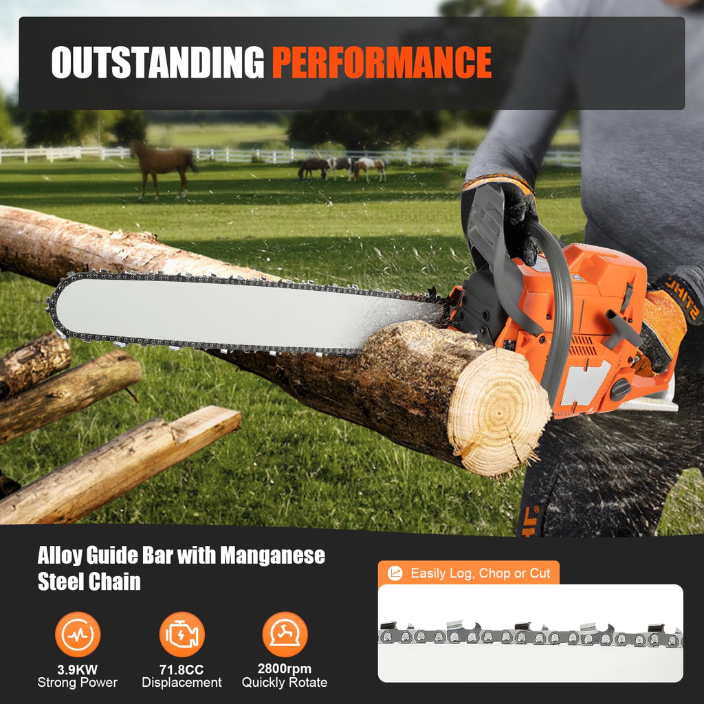 24 Inch 72cc 2 Stroke Gas Chainsaw N277023