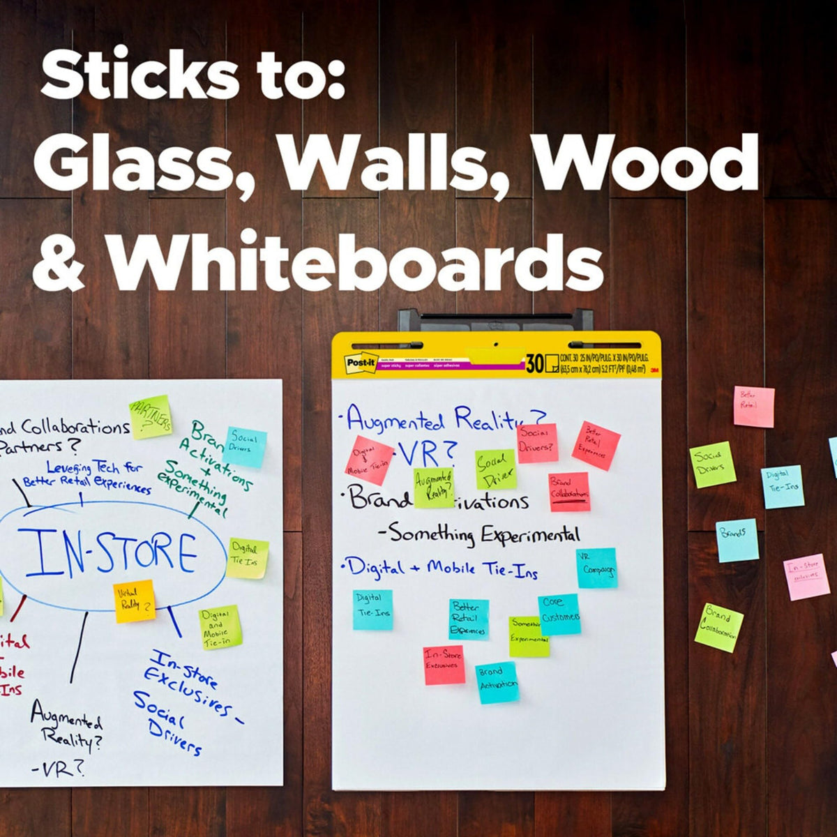 Super Sticky Easel Pads, 25" x 30", 6 Pads, White X489088