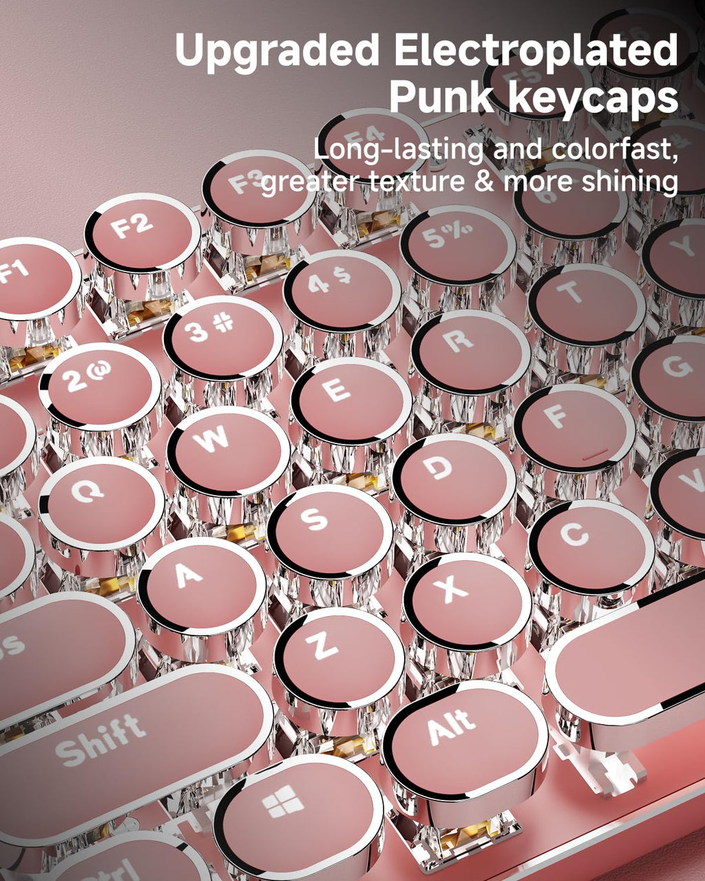Pink Wireless Mechanical Keyboard X52012