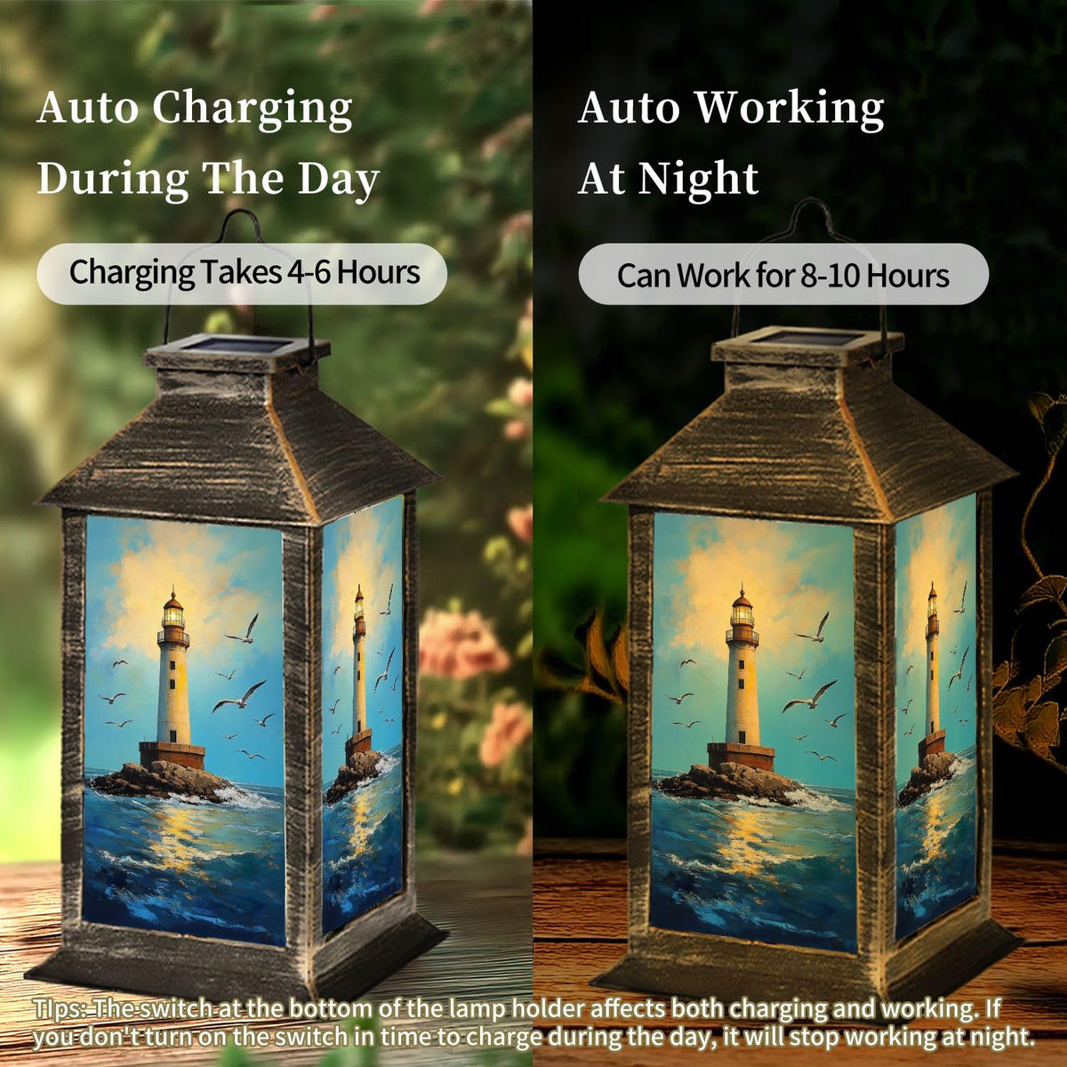 Waterproof Solar Powered Hanging Lantern N756777