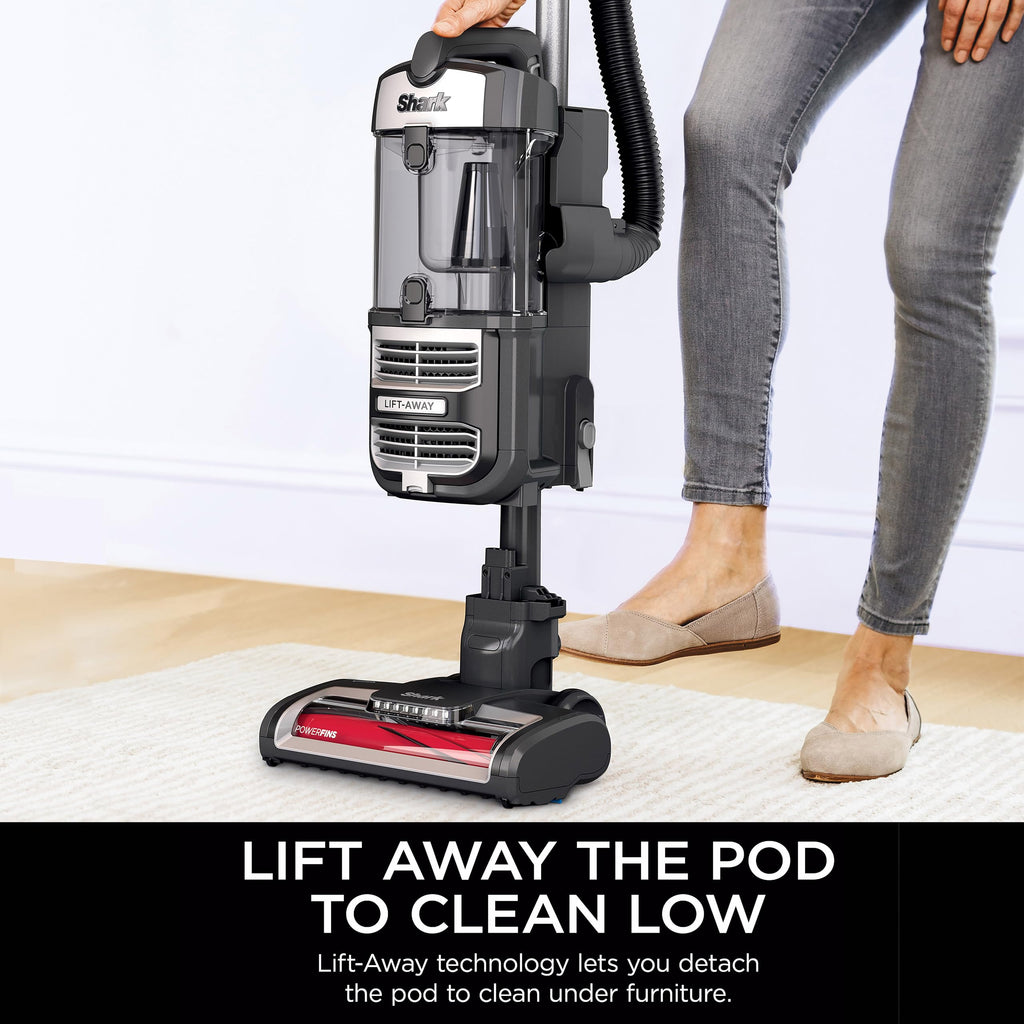 Upright Vacuum with HEPA Filter, LED Headlights, Swivel Steering, Gray V35399