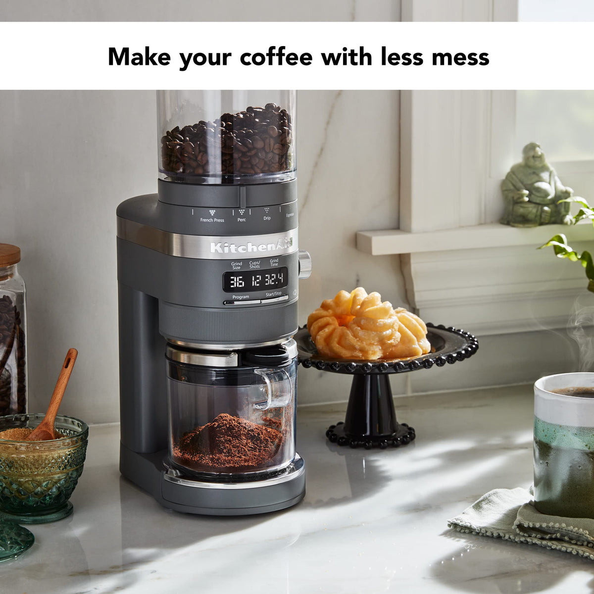 Charcoal Grey Burr Coffee Grinder M16294