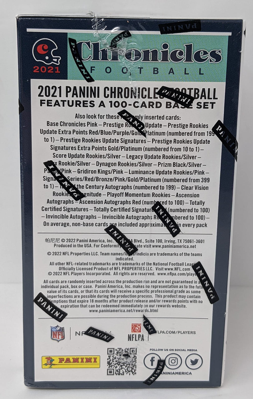2021 Panini Chronicles NFL Football Blaster Box K897316