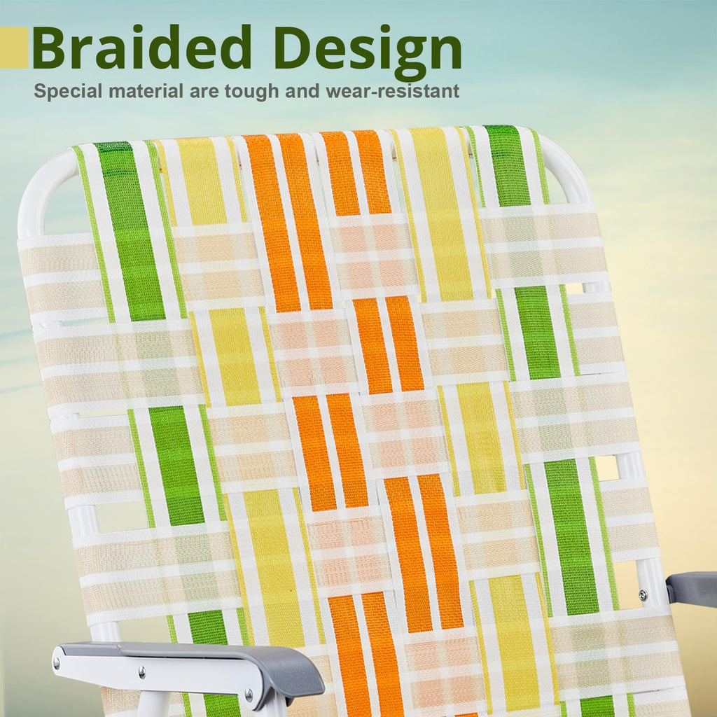 Oversized Webbed Folding Lawn Chairs 2 Pack J147