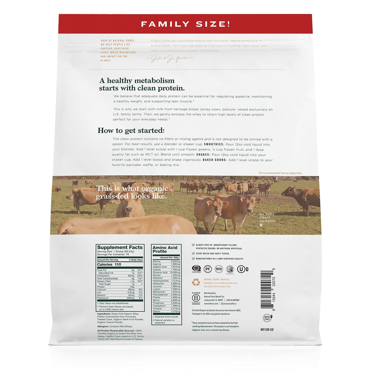 Chocolate Whey Protein Powder, 5 lbs D7772