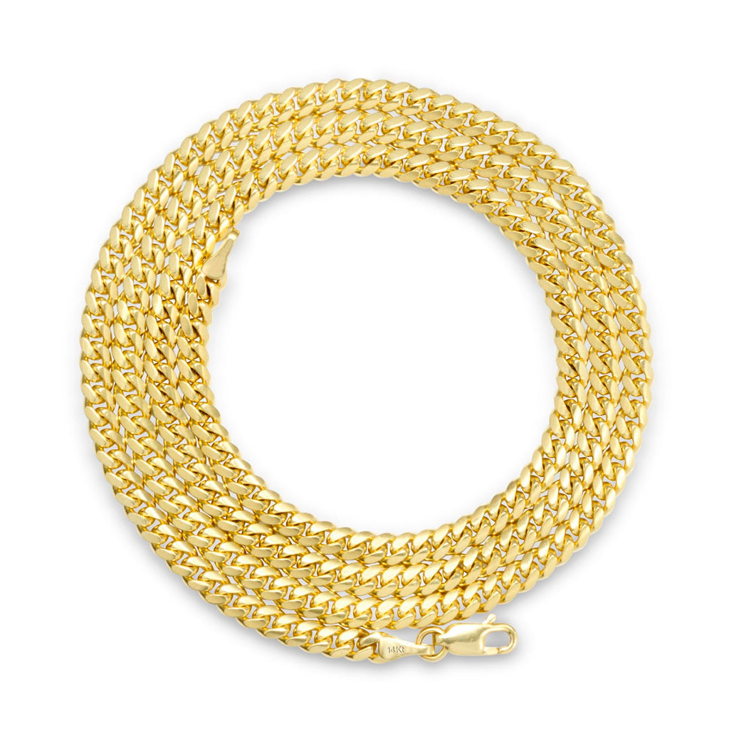 14k Yellow Gold Cuban Link Chain Necklace U889