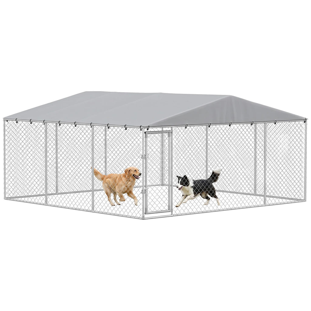 Extra Large Outdoor Dog Kennel 13' x 13' x 6.5' Y15661