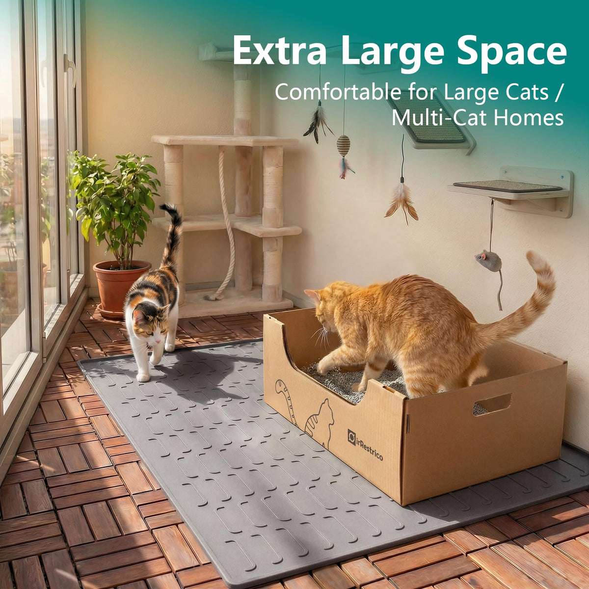 3-Pack Jumbo Disposable Cardboard Cat Litter Box W2607