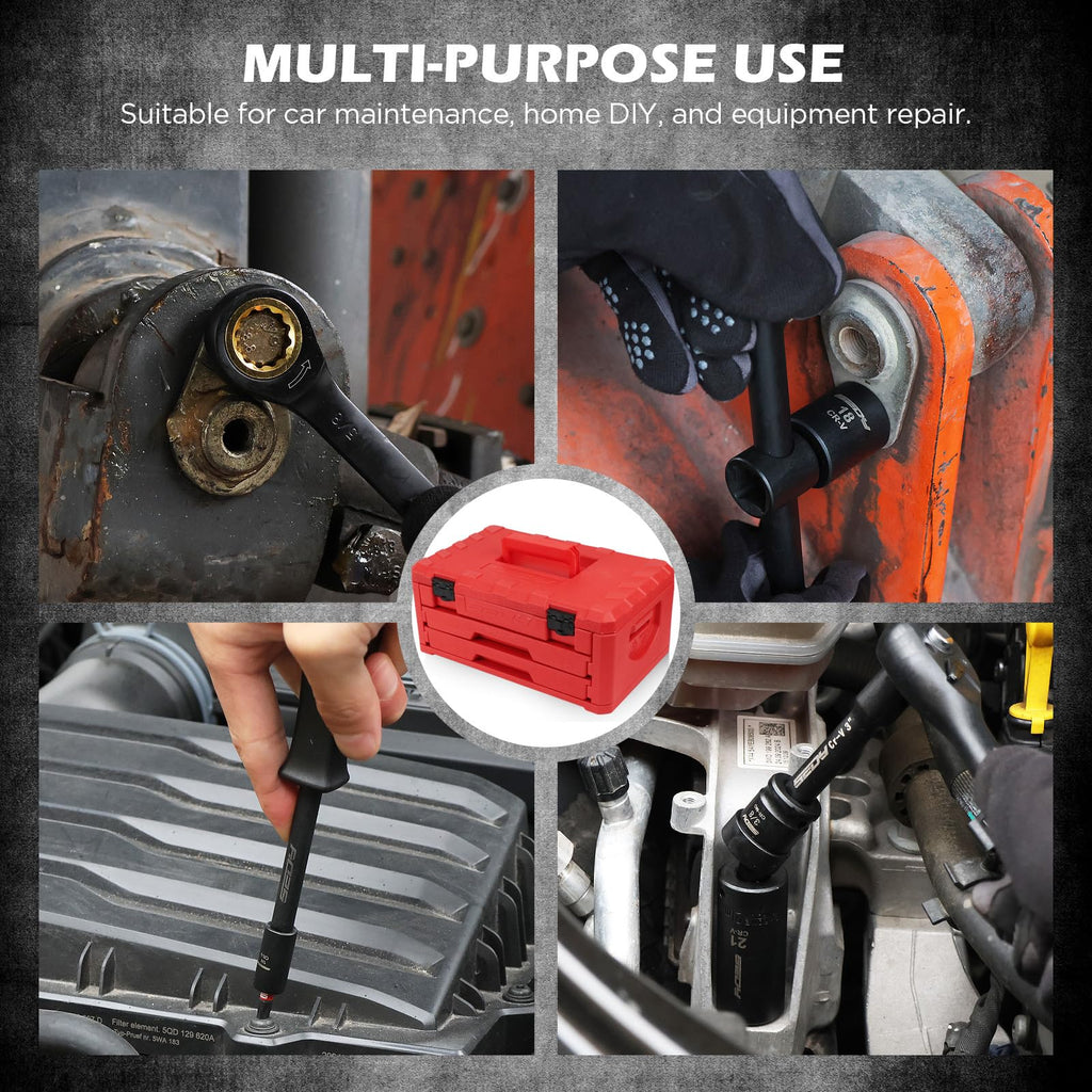 132-Piece SAE/Metric Mechanics Tool Set with Storage Case W981