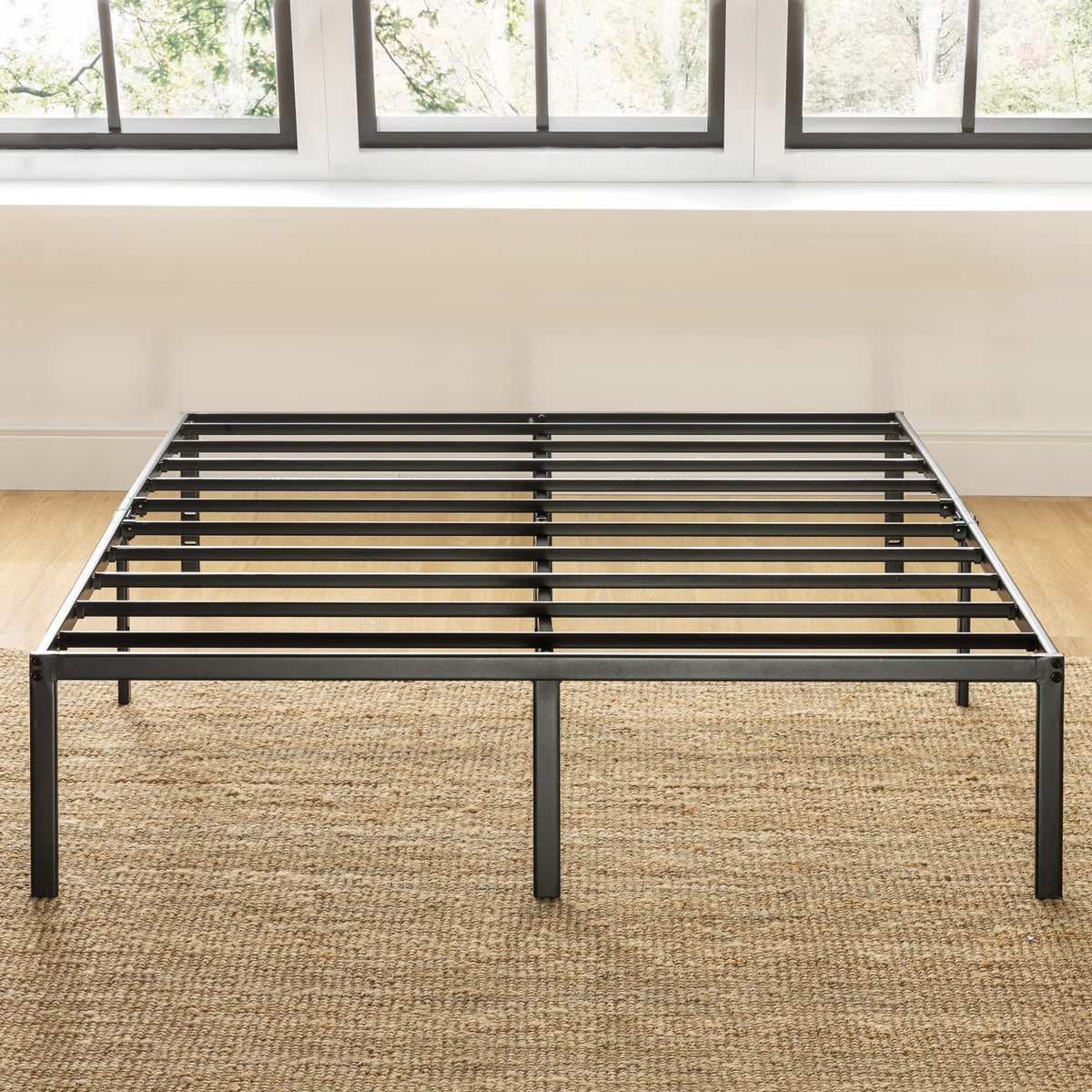 18 Inch Black Metal Platform Bed Frame G774