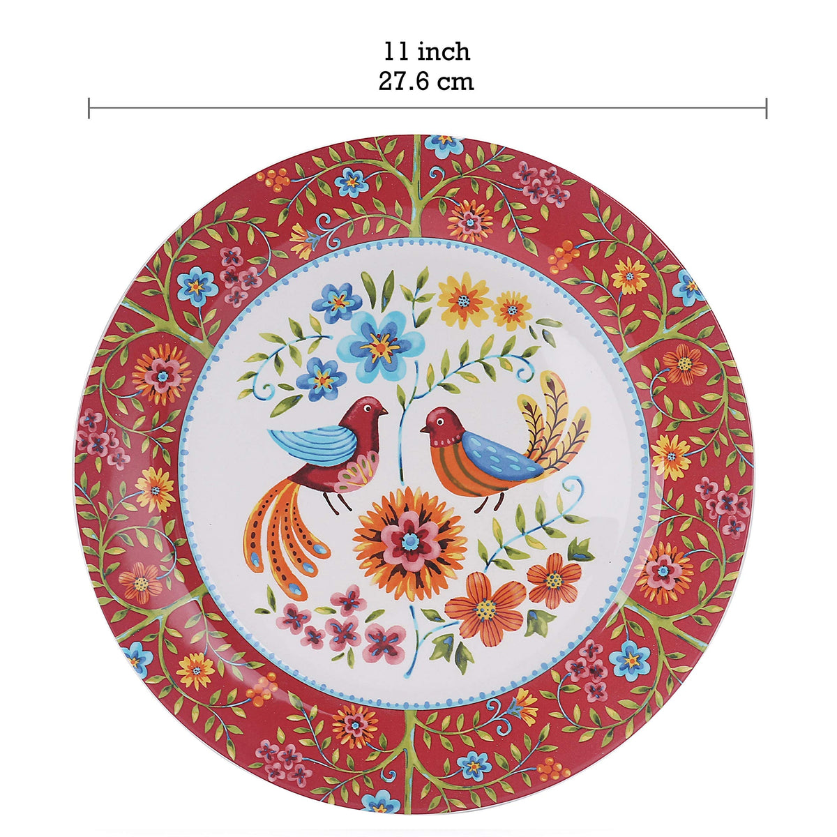 Red Ceramic 12 pcs Dinnerware Set, Service for 4 I556