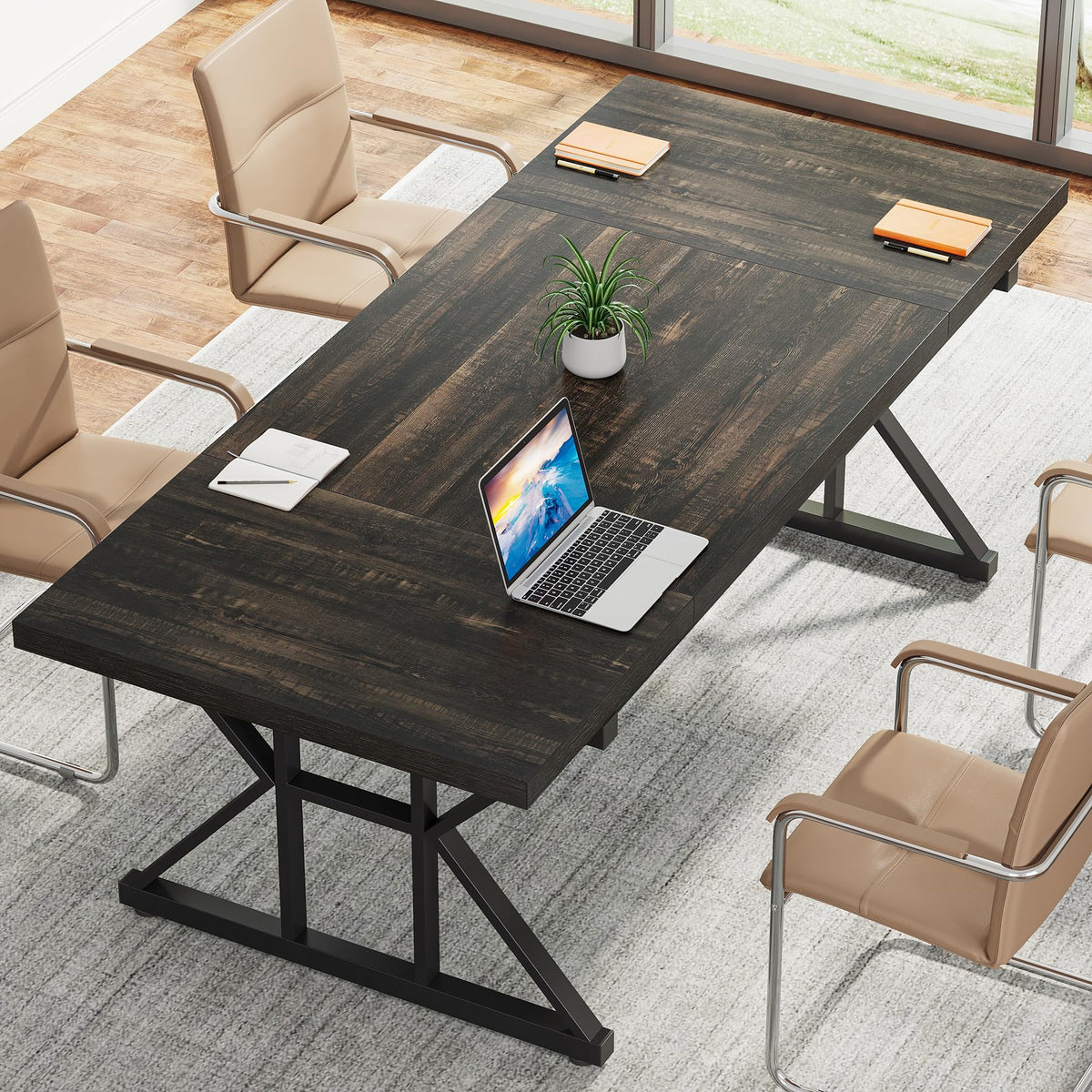70.8 Inch Black Oak Executive Desk G12965