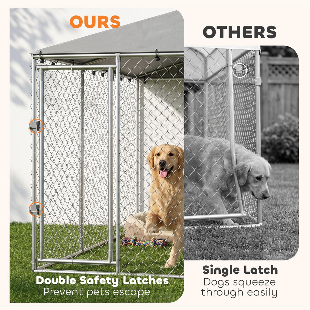 Extra Large Outdoor Dog Kennel 13' x 13' x 6.5' Y15661