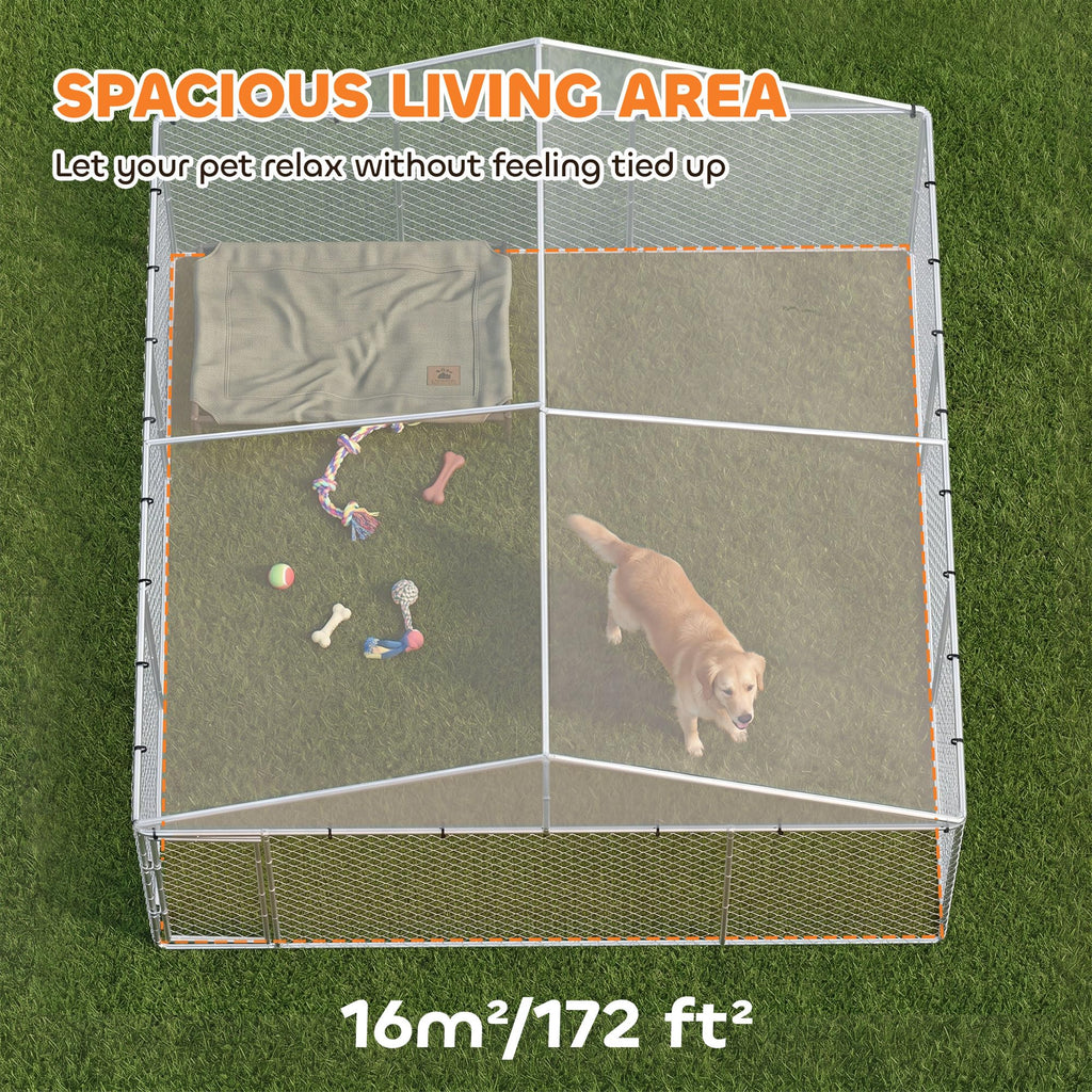 Extra Large Outdoor Dog Kennel 13' x 13' x 6.5' Y15661
