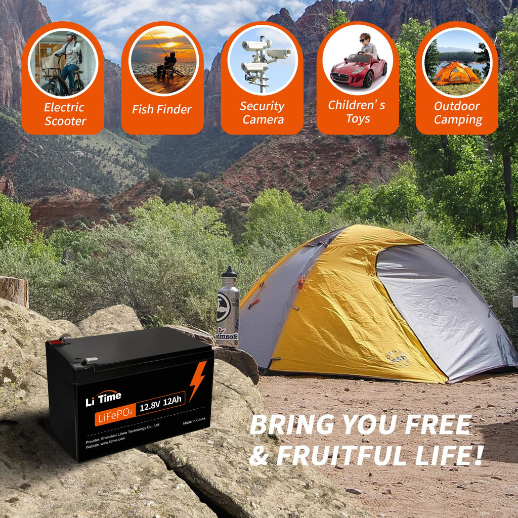 12V 12Ah Mini LiFePO4 Battery 2-Pack W567821