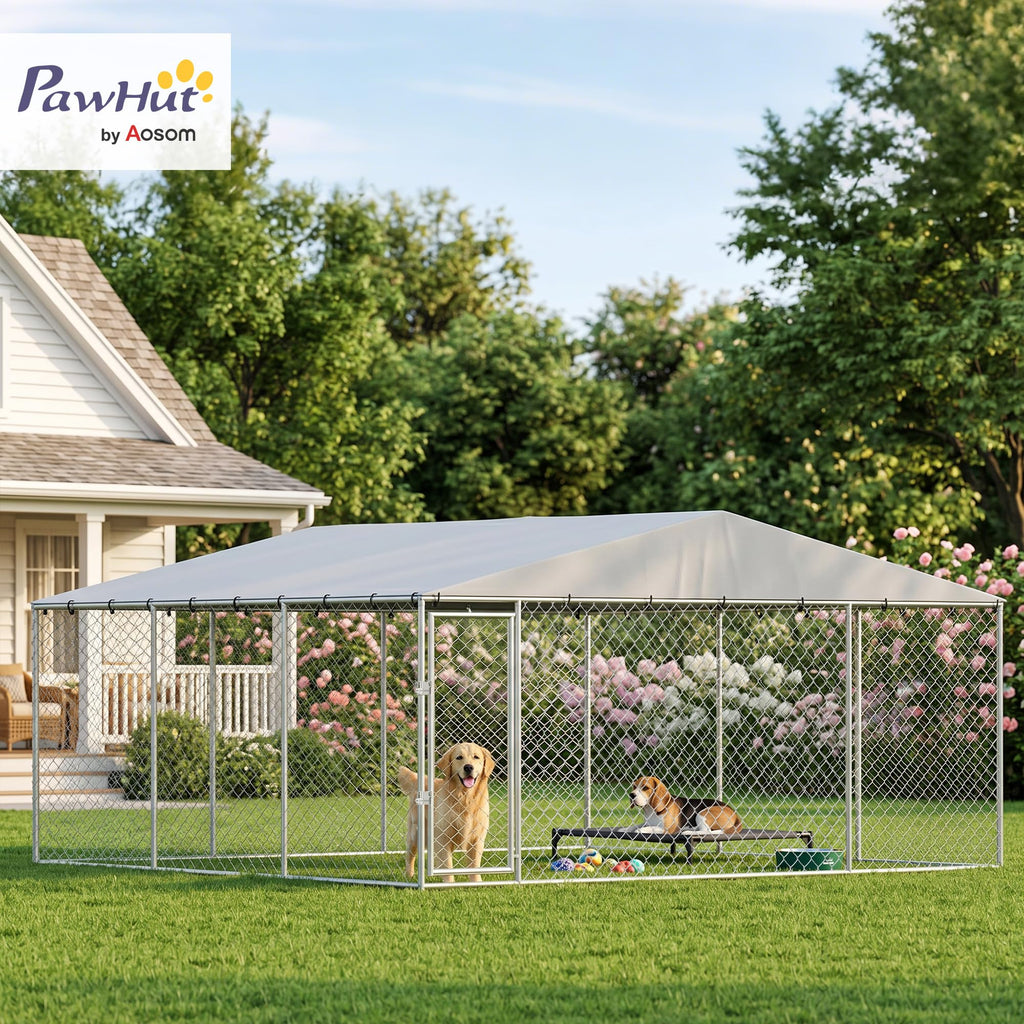 Extra Large Outdoor Dog Kennel 13' x 13' x 6.5' Y15661